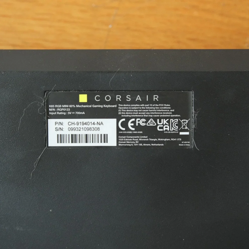 Corsair K65 RGB MINI Mechanical Gaming Keyboard Black 60 Percent‎ CH-9194014-NA